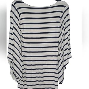 La Class Black & White Stripe 70's style Bell-Sleeve Dress Size M